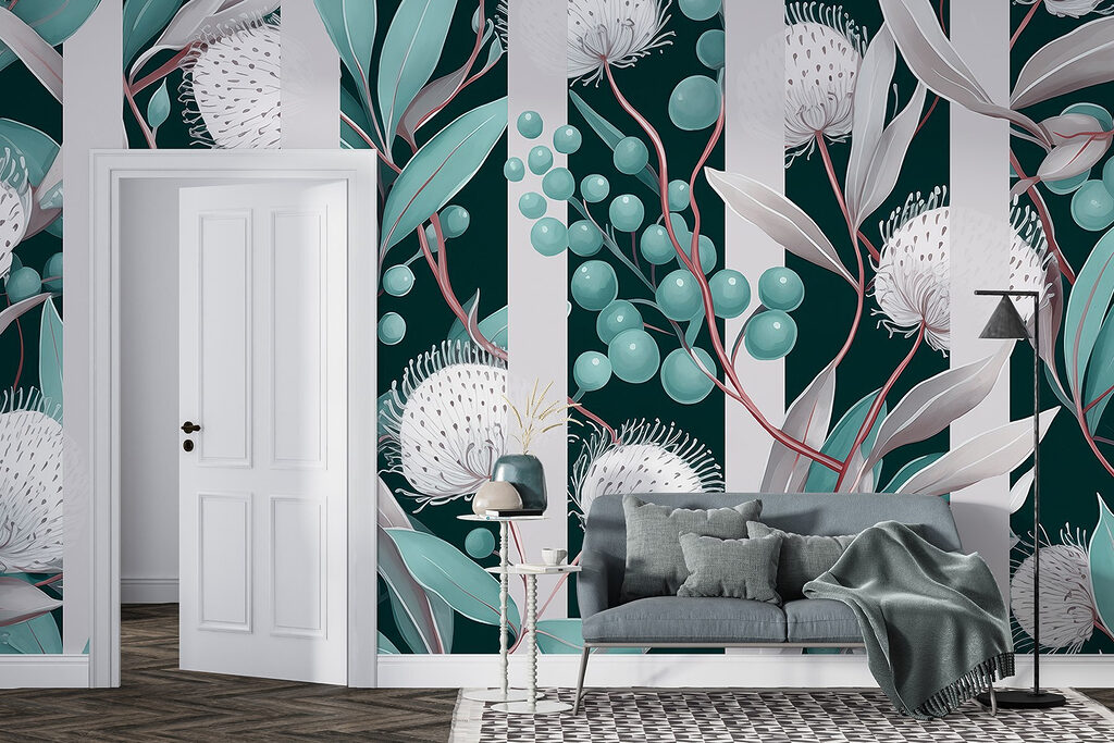 Botanical Stripe Pattern — interior 3