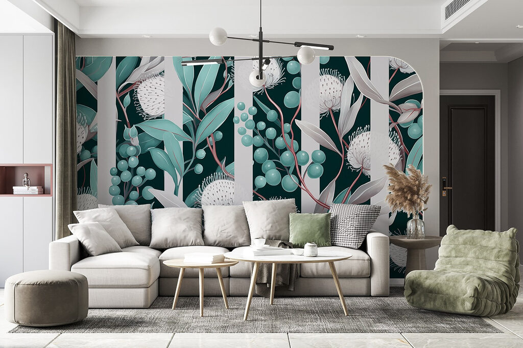 Botanical Stripe Pattern — interior 4