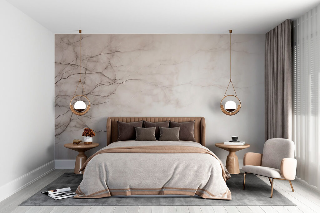 Bare twigs on cream — interior 1