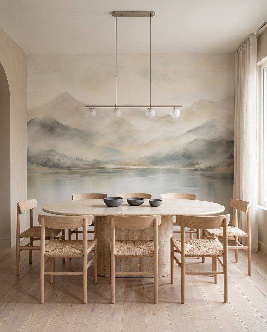 Mountain Reflection in an interior