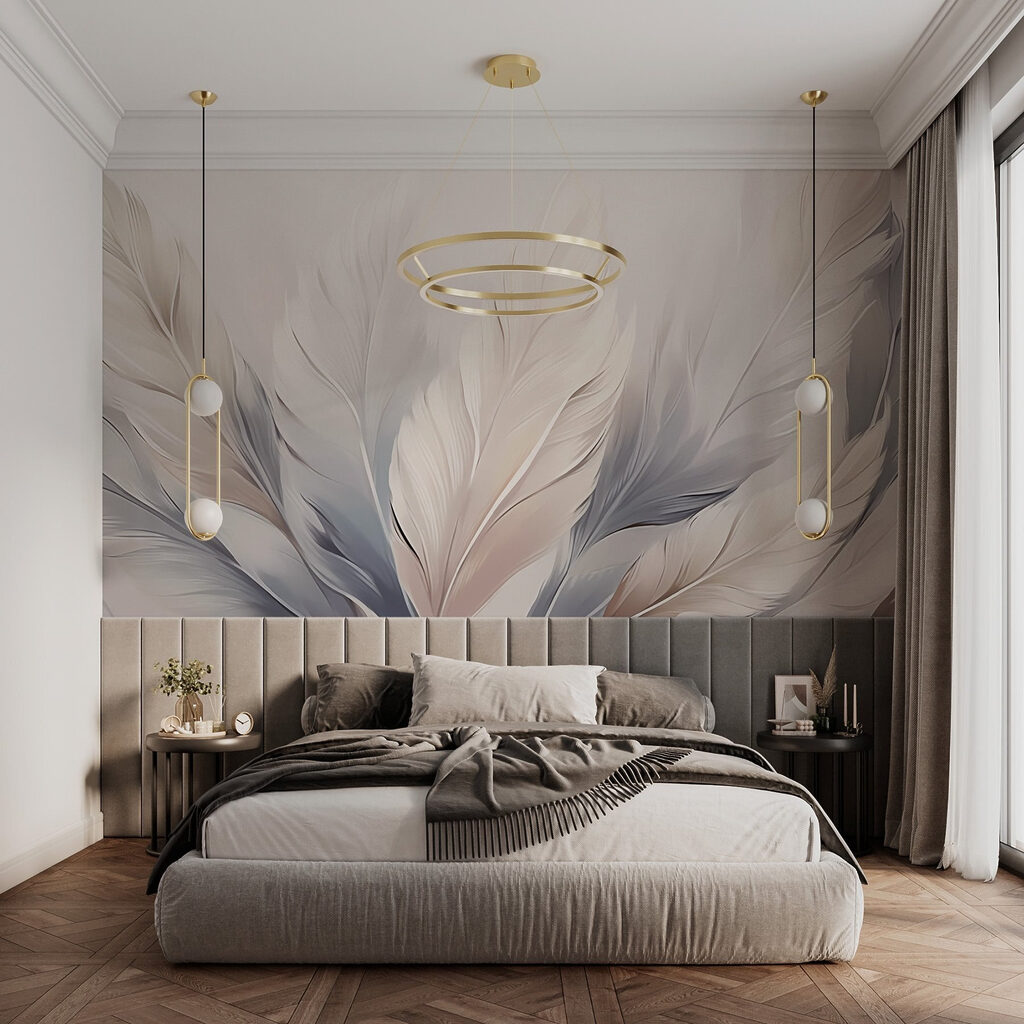 Soft Feather Fan in an interior