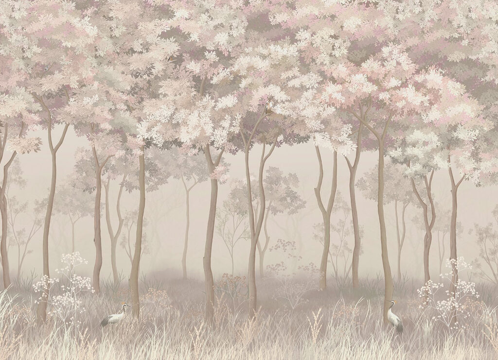 Birds in Blossom Woods — full design