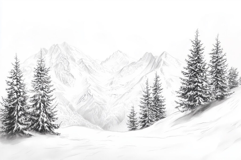Winter Mountain Lines — full design