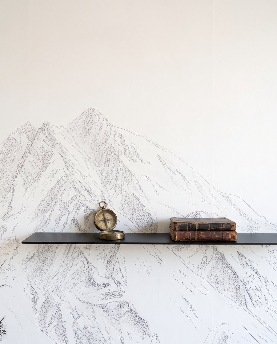 Winter Mountain Lines — detail