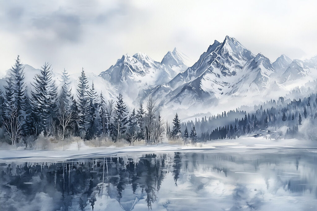 Winter Lake Mirror — full design