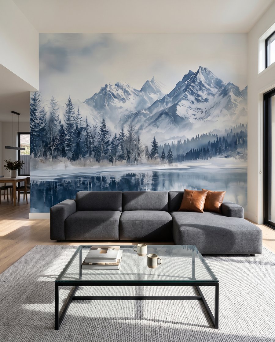 Winter Lake Mirror in an interior