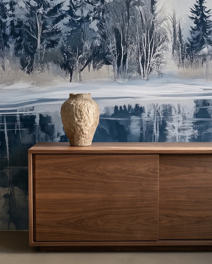 Winter Lake Mirror — detail