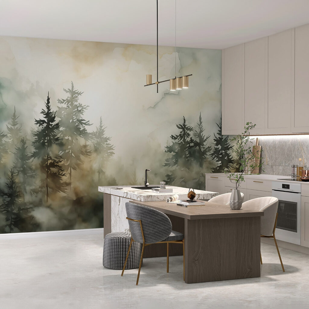 Forest in Watercolour in an interior