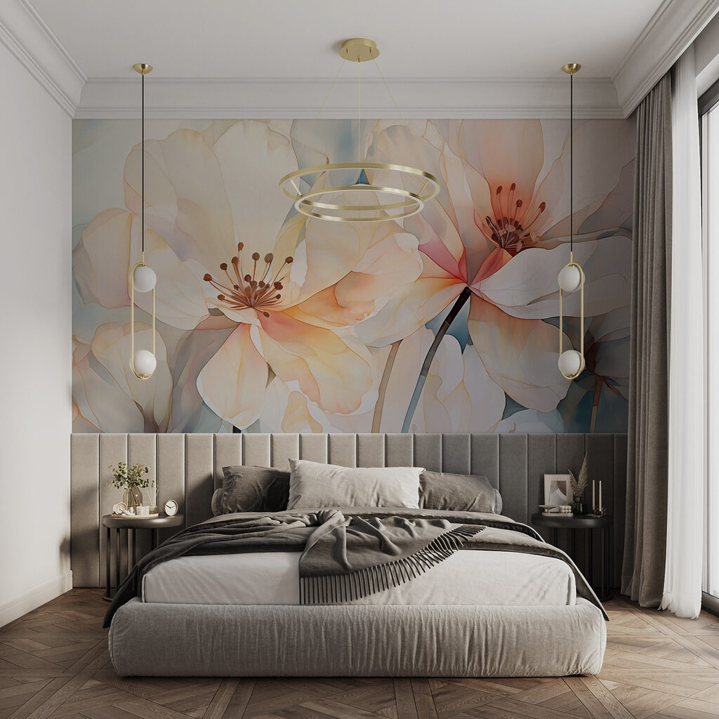 Large pastel flowers — interior 1
