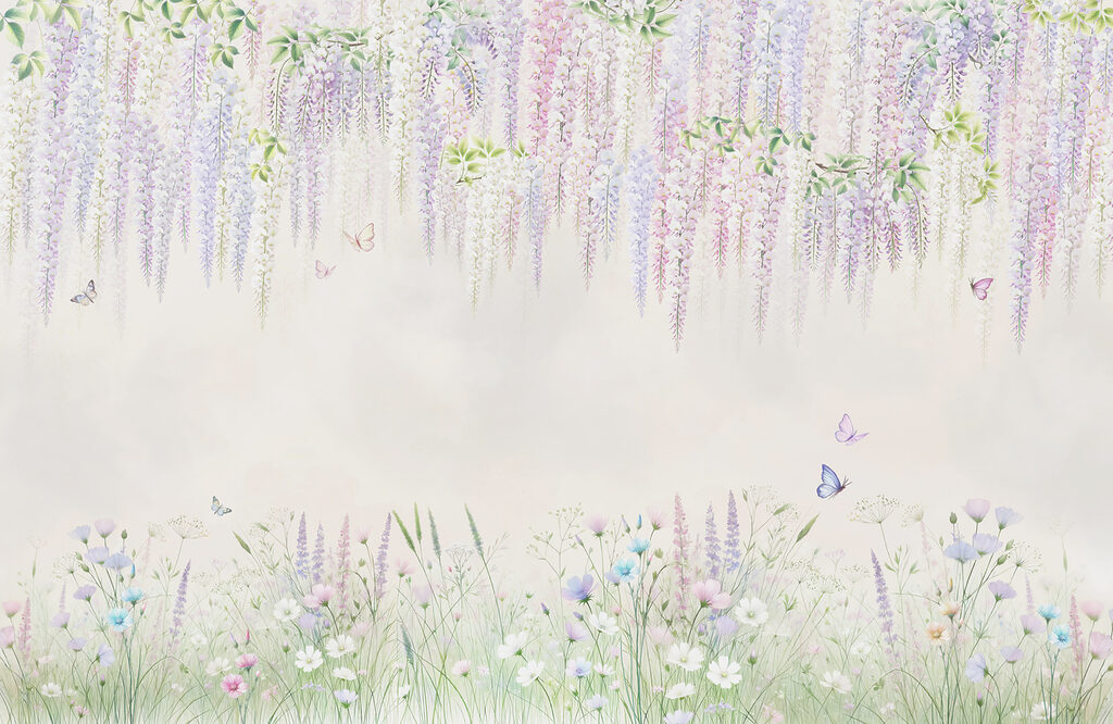 Wisteria Meadow Frame — full design