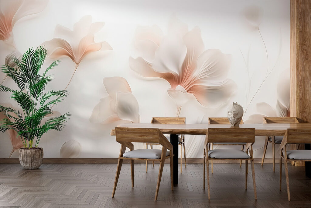 Cream flowers on stems — interior 3