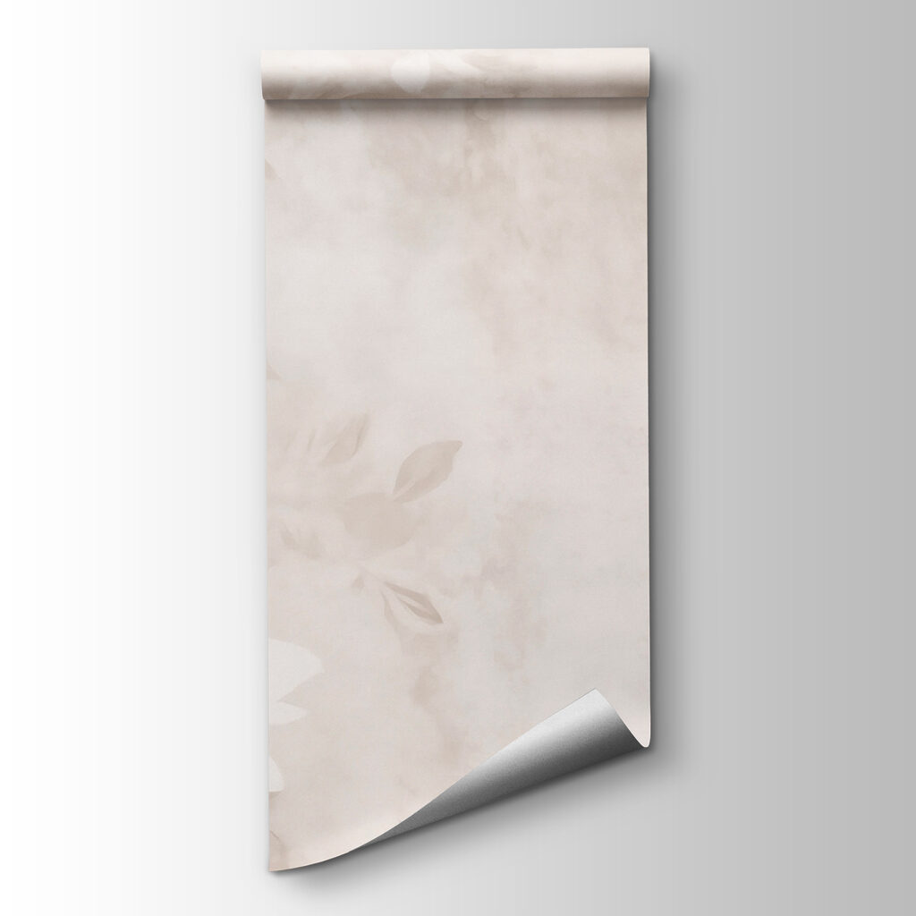White flowers on beige — product view