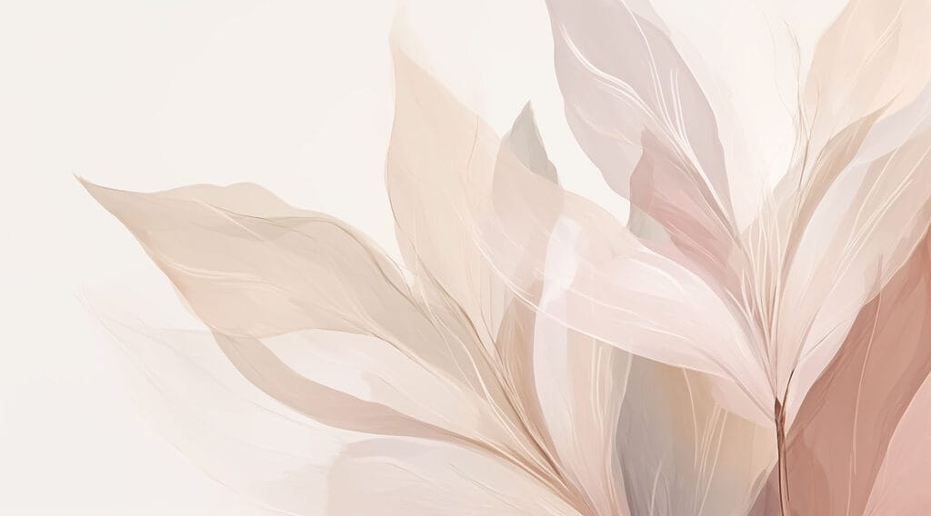 Pink leaves fanning out — full design