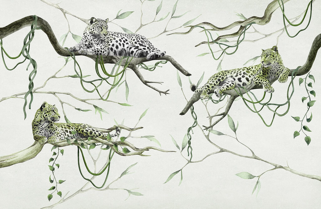 Leopards on Branches — full design