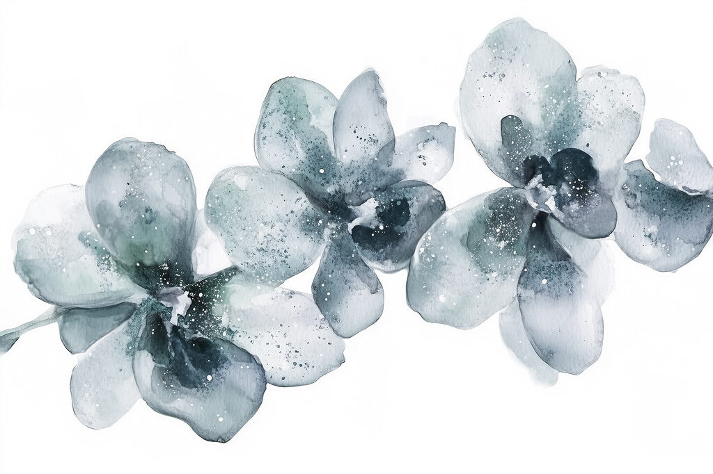 Orchid in Watercolour — full design