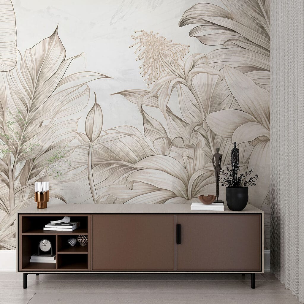 Garden in Graphite in an interior