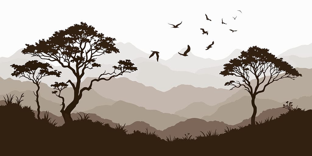 Birds Across the Hills — full design