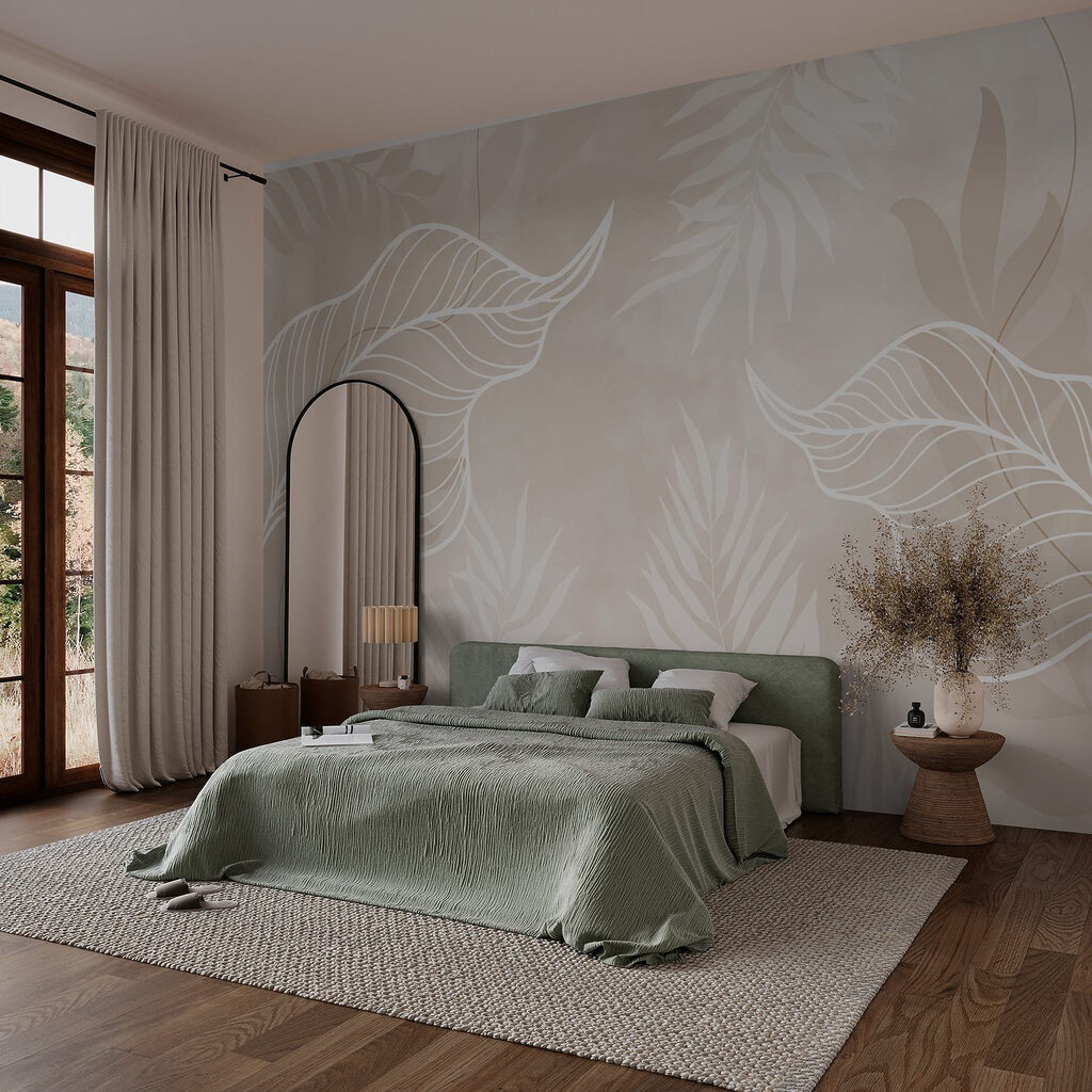 Floating Leaf Outlines in an interior