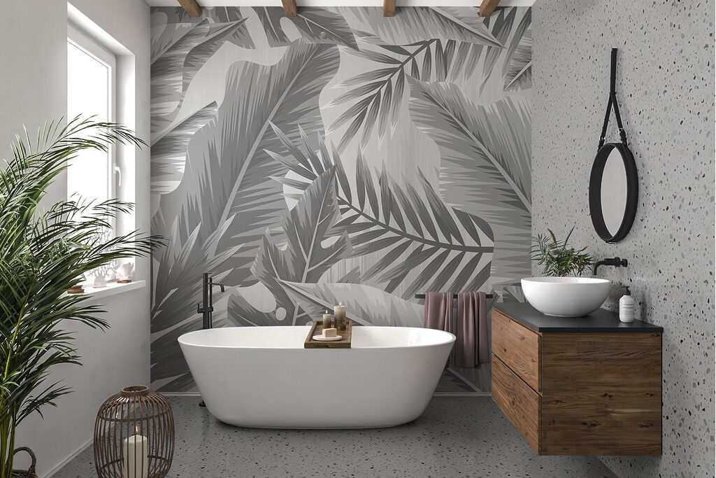 Tropical Leaves in Graphite in an interior