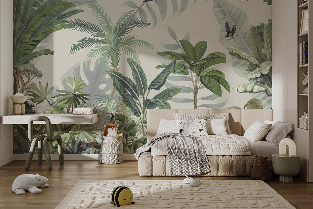Tropical forest with birds — interior 2