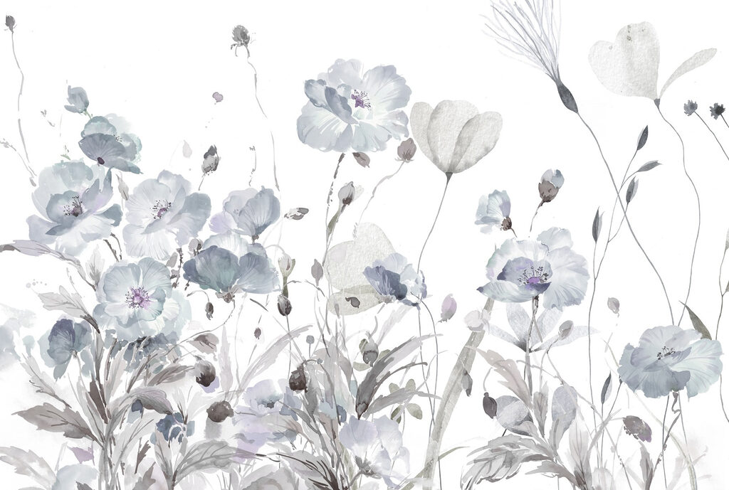 Flowers in Gentle Watercolour — full design