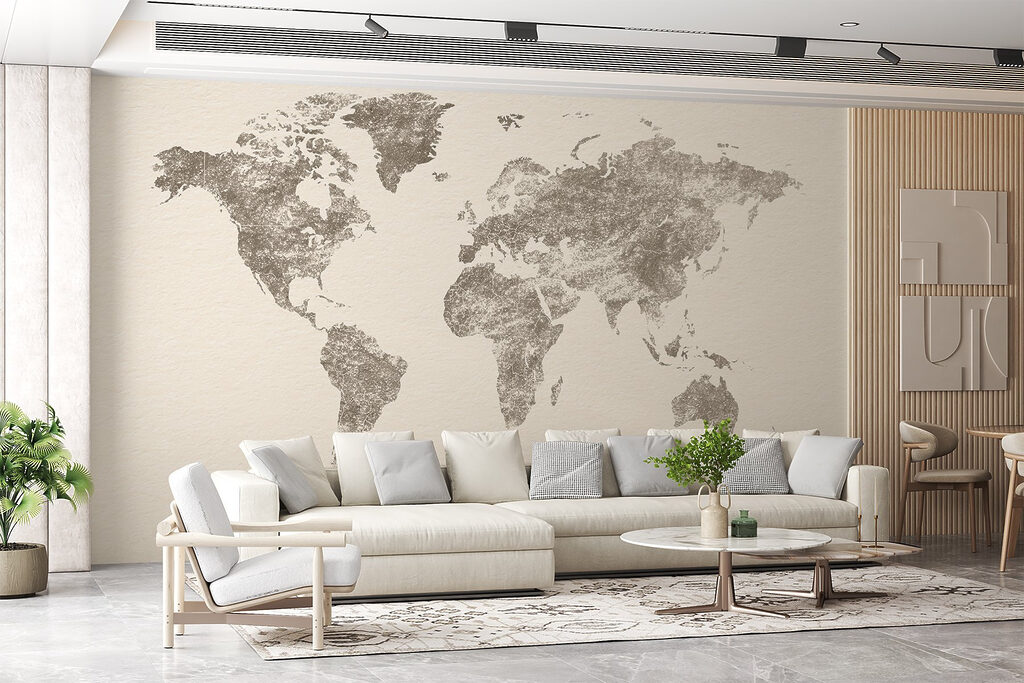 World Map Etching — interior 3
