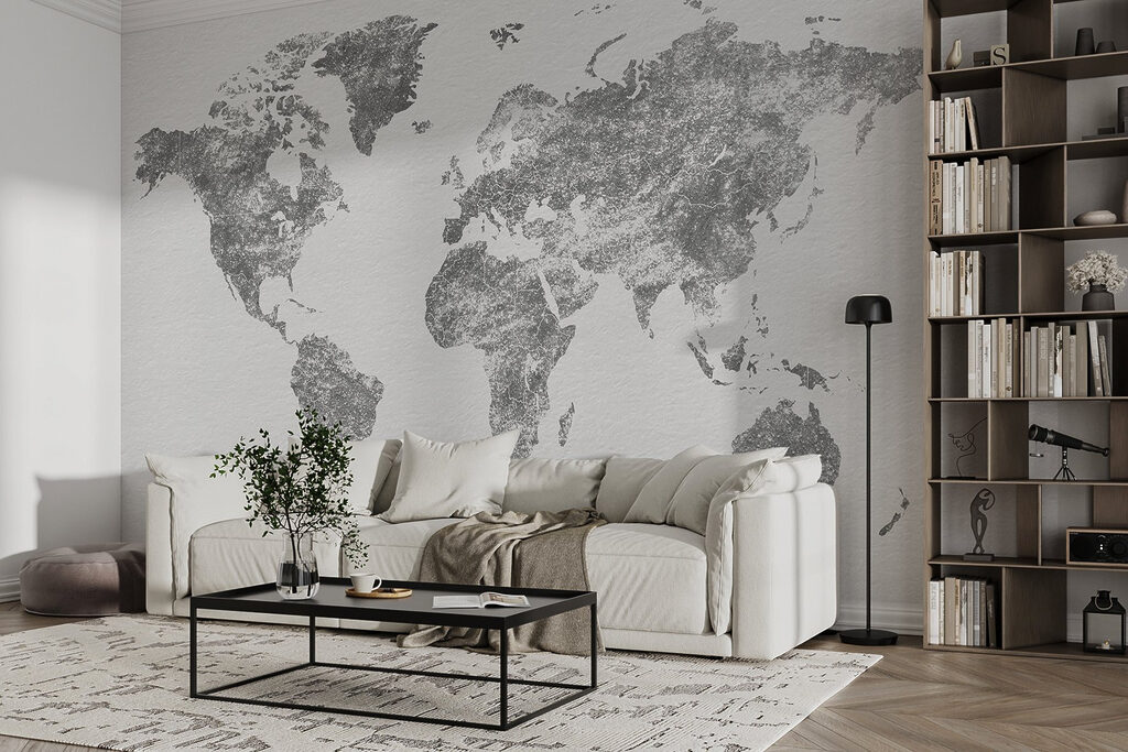 World Map Etching — interior 2