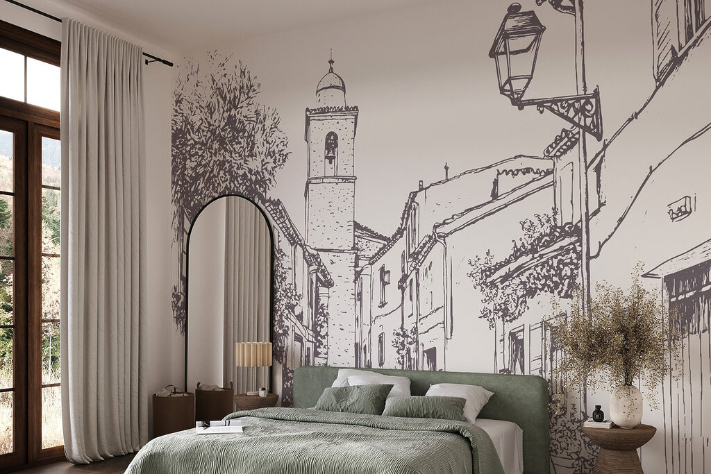 Quiet Village Street in an interior