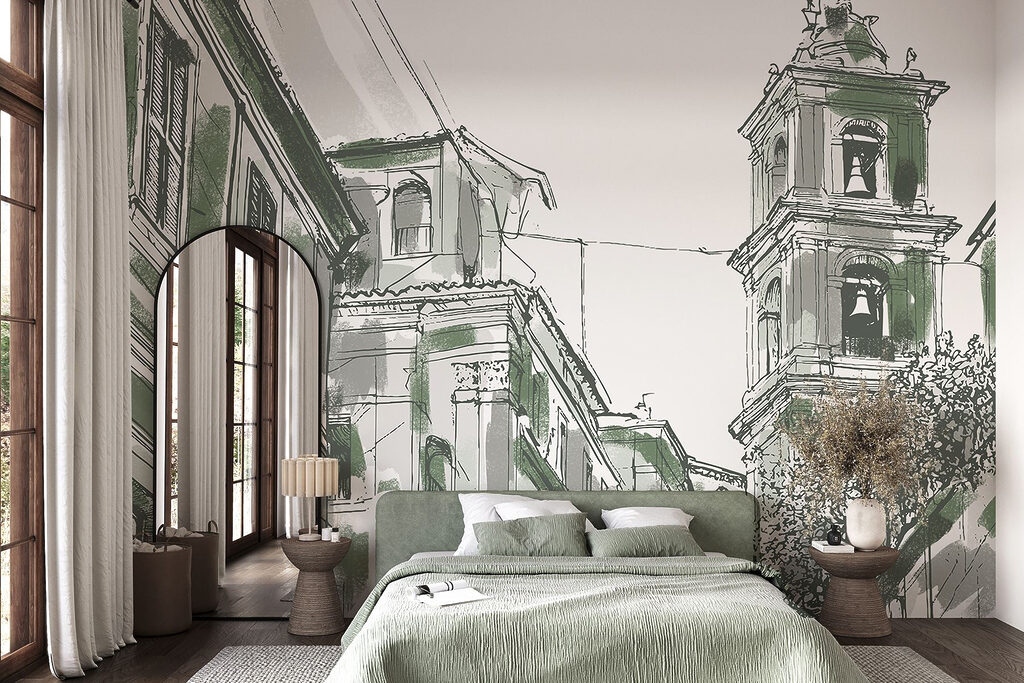 Old Town Facades in an interior