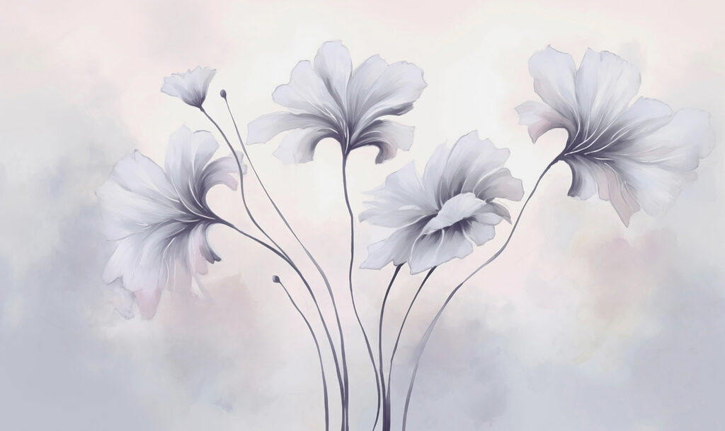 Arching lilac flowers — full design
