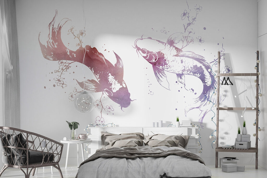 Koi in Floral Ink — interior 1