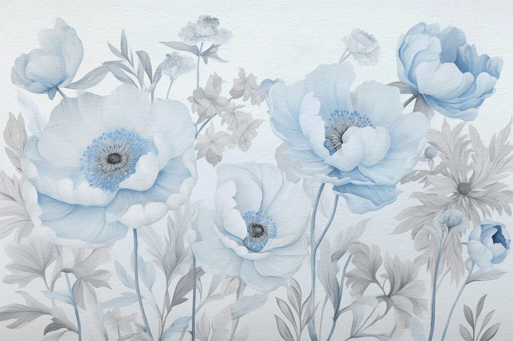 Poppies in Meadow Light — full design