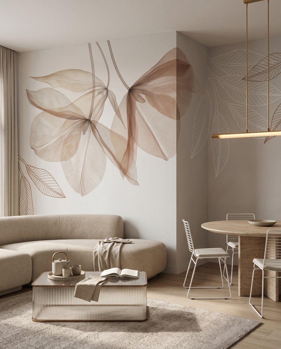 Airy Leaf Outlines — interior 1