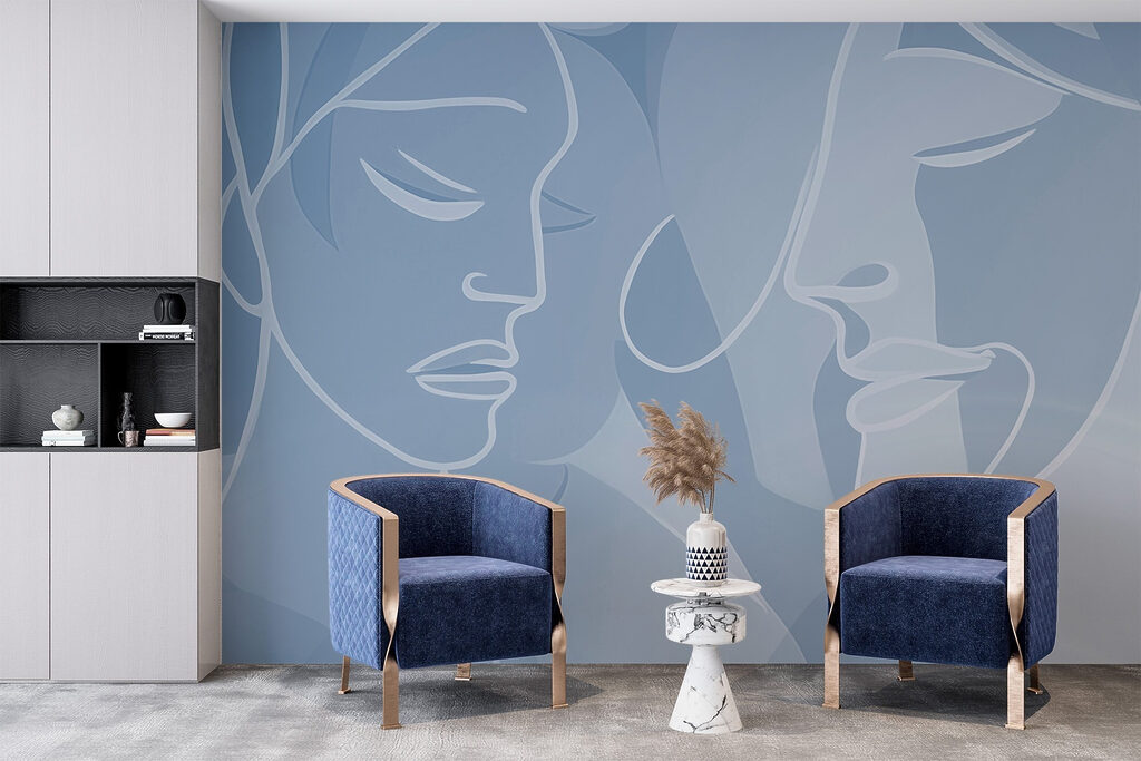 Faces in Fine Lines in an interior