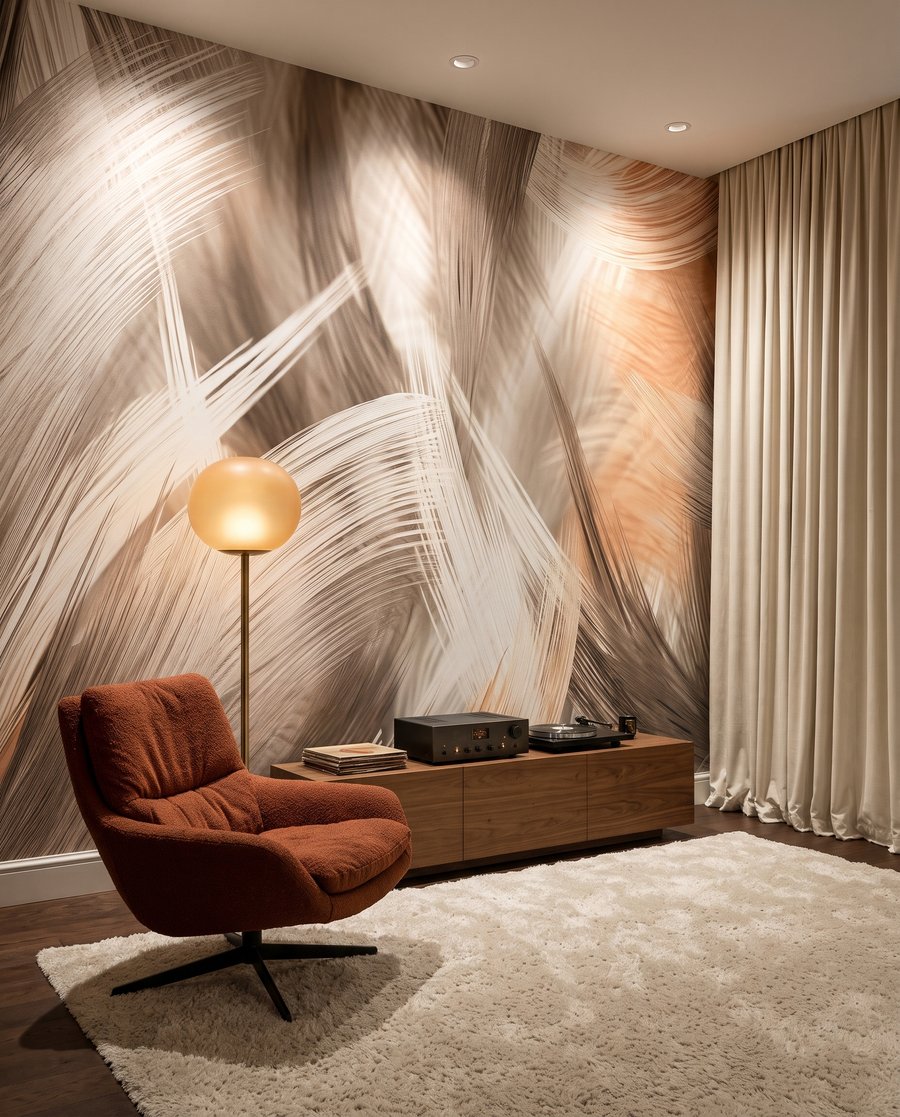 Sweeping Brushwork in an interior