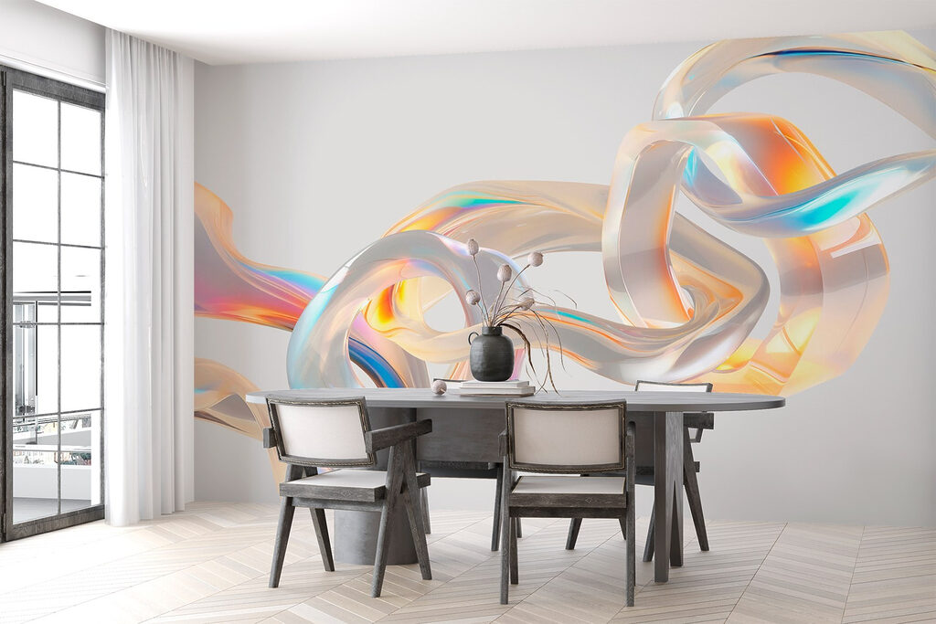 Iridescent Ribbon in an interior