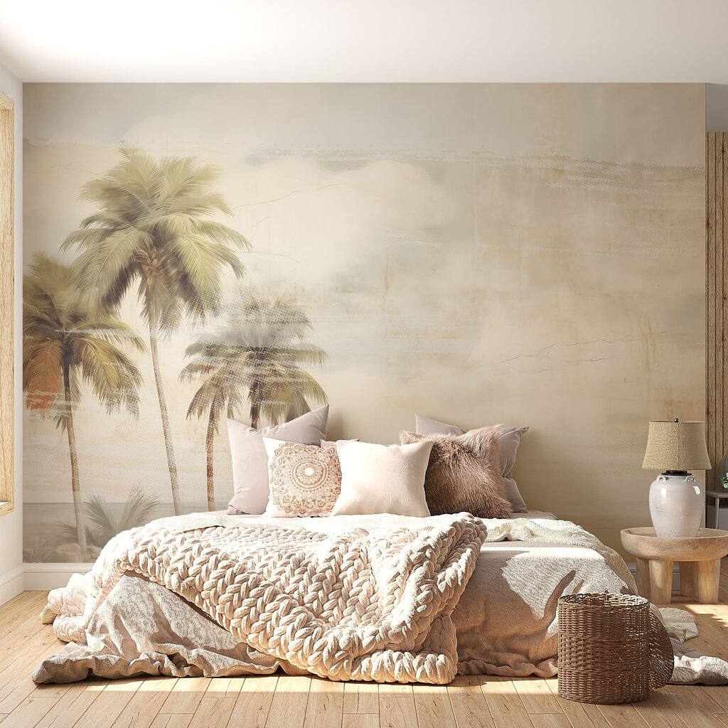 Palms by the Water in an interior