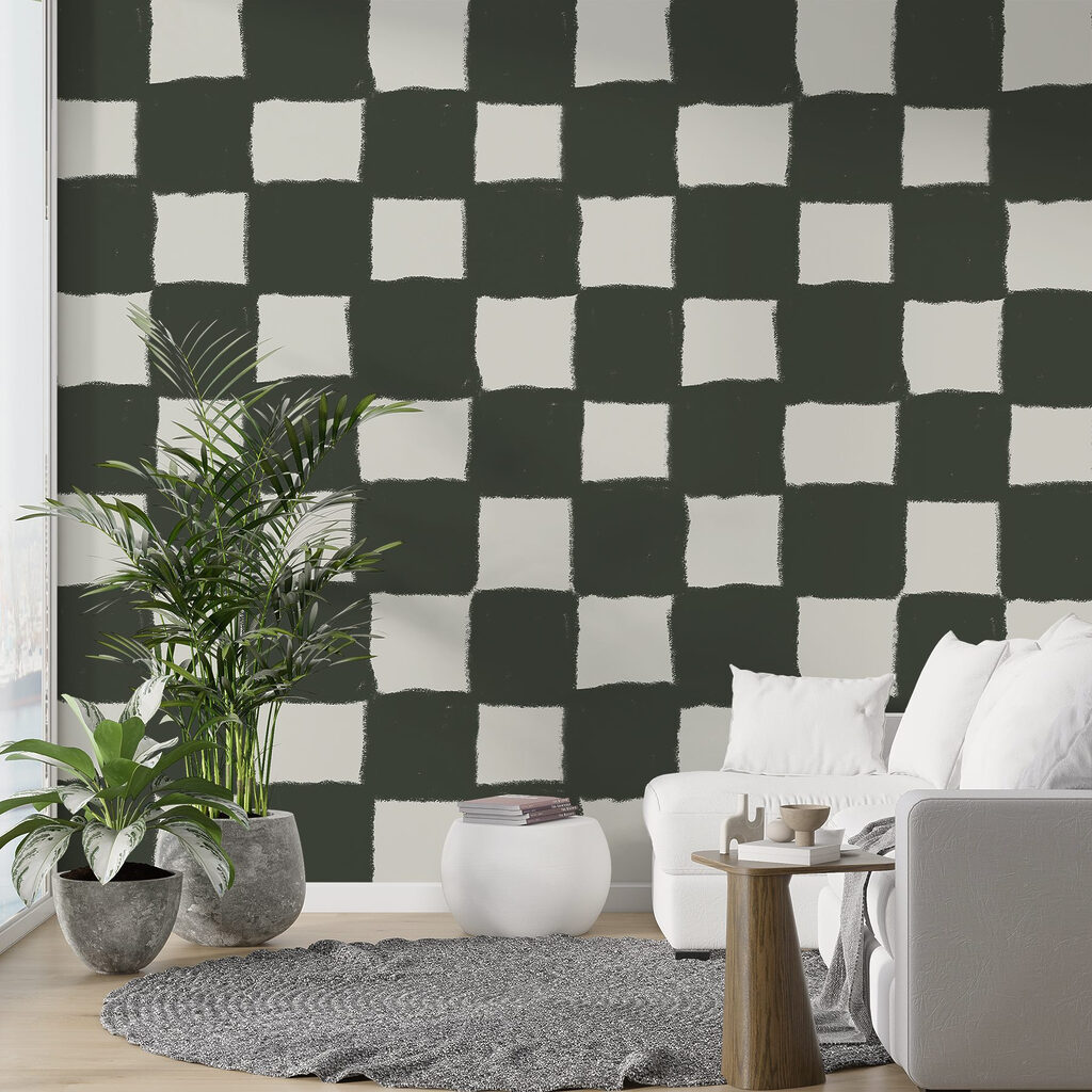 Handpainted Checks in an interior
