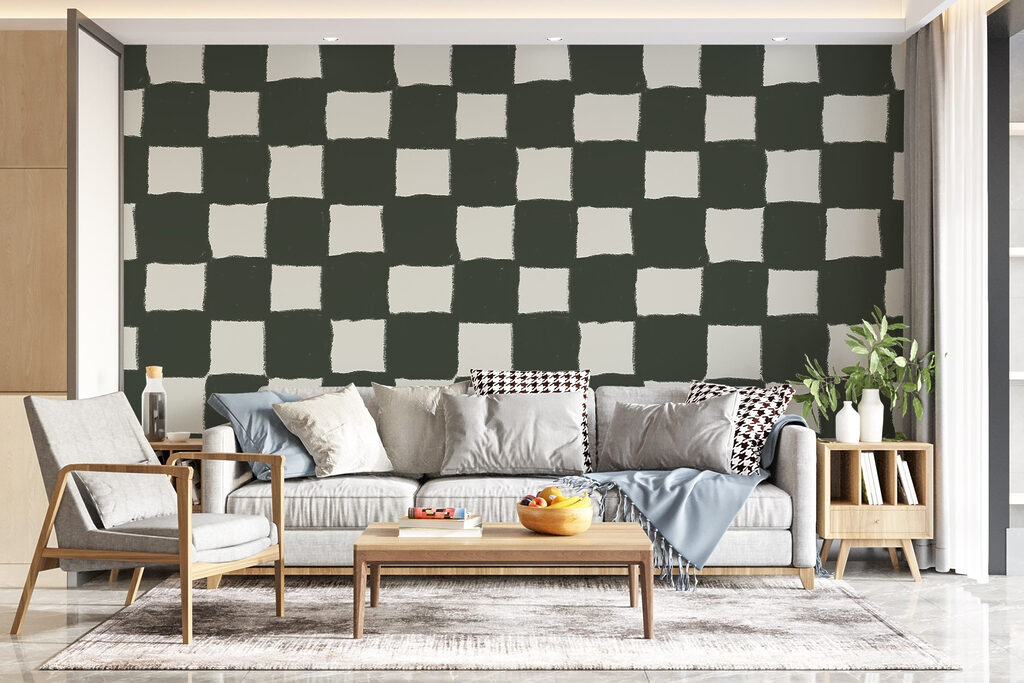 Handpainted Checks — interior 2