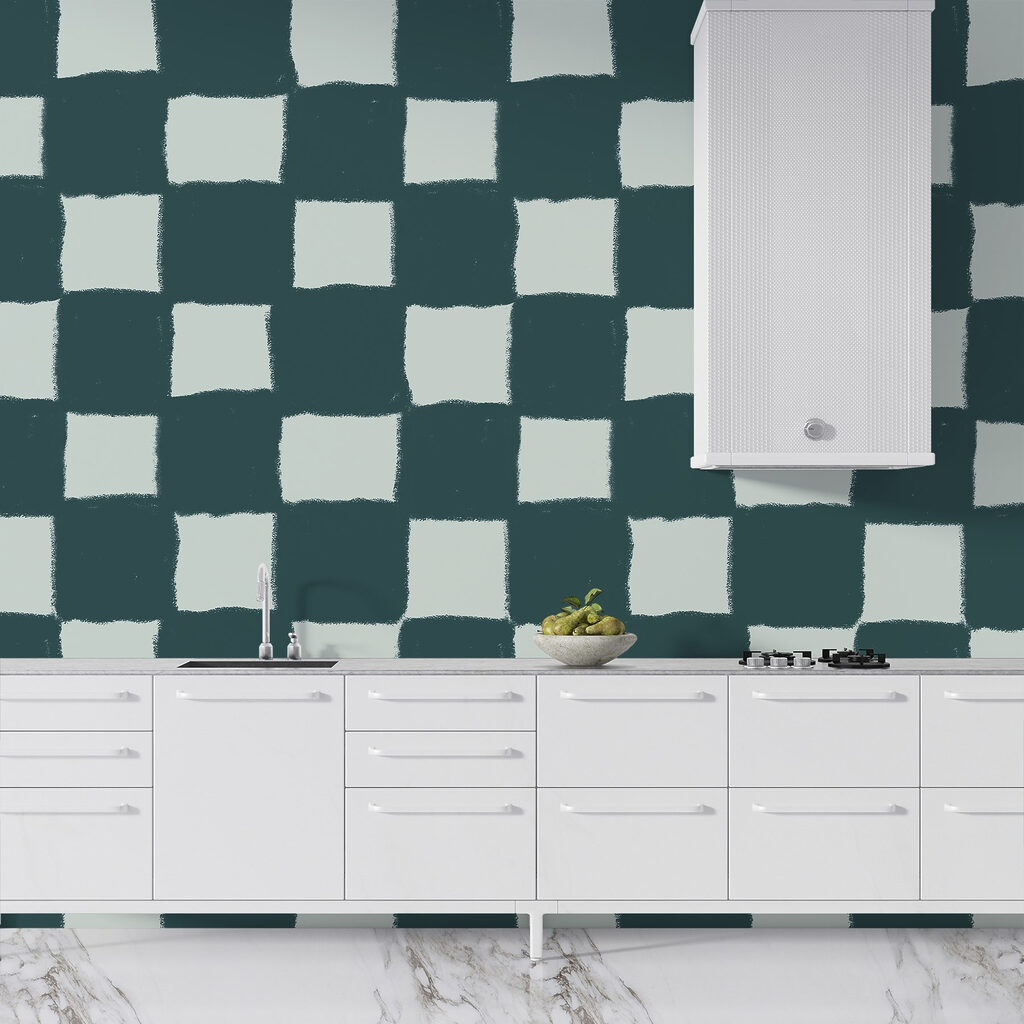 Handpainted Checks — interior 1