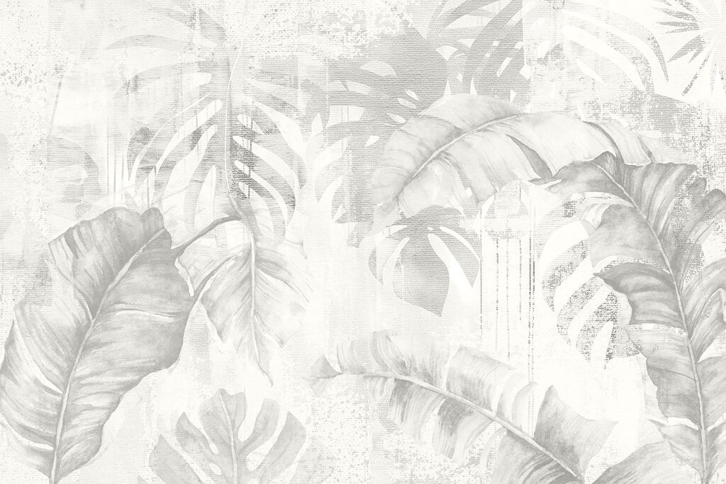 Faded Tropical Leaves — full design