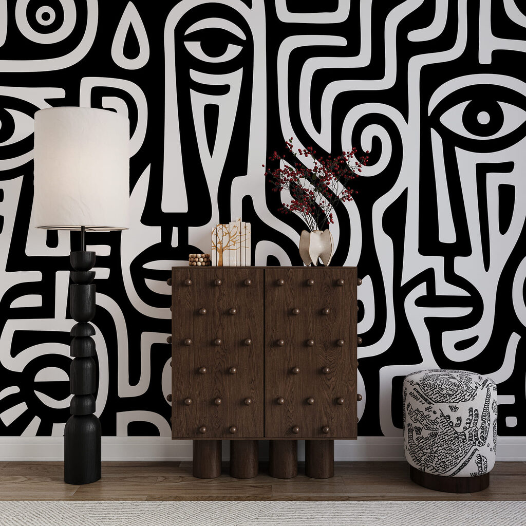 Faces in a Maze in an interior