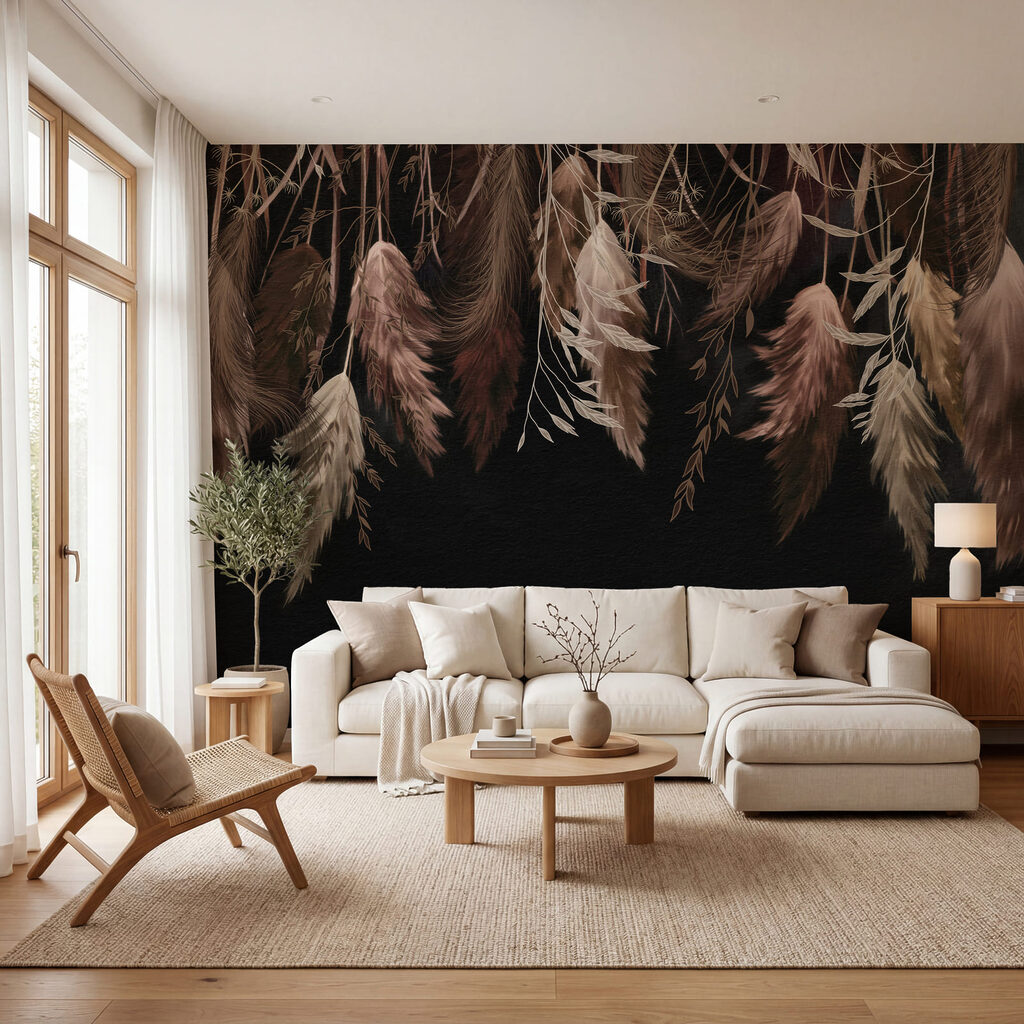 Hanging Feather Garland — interior 2