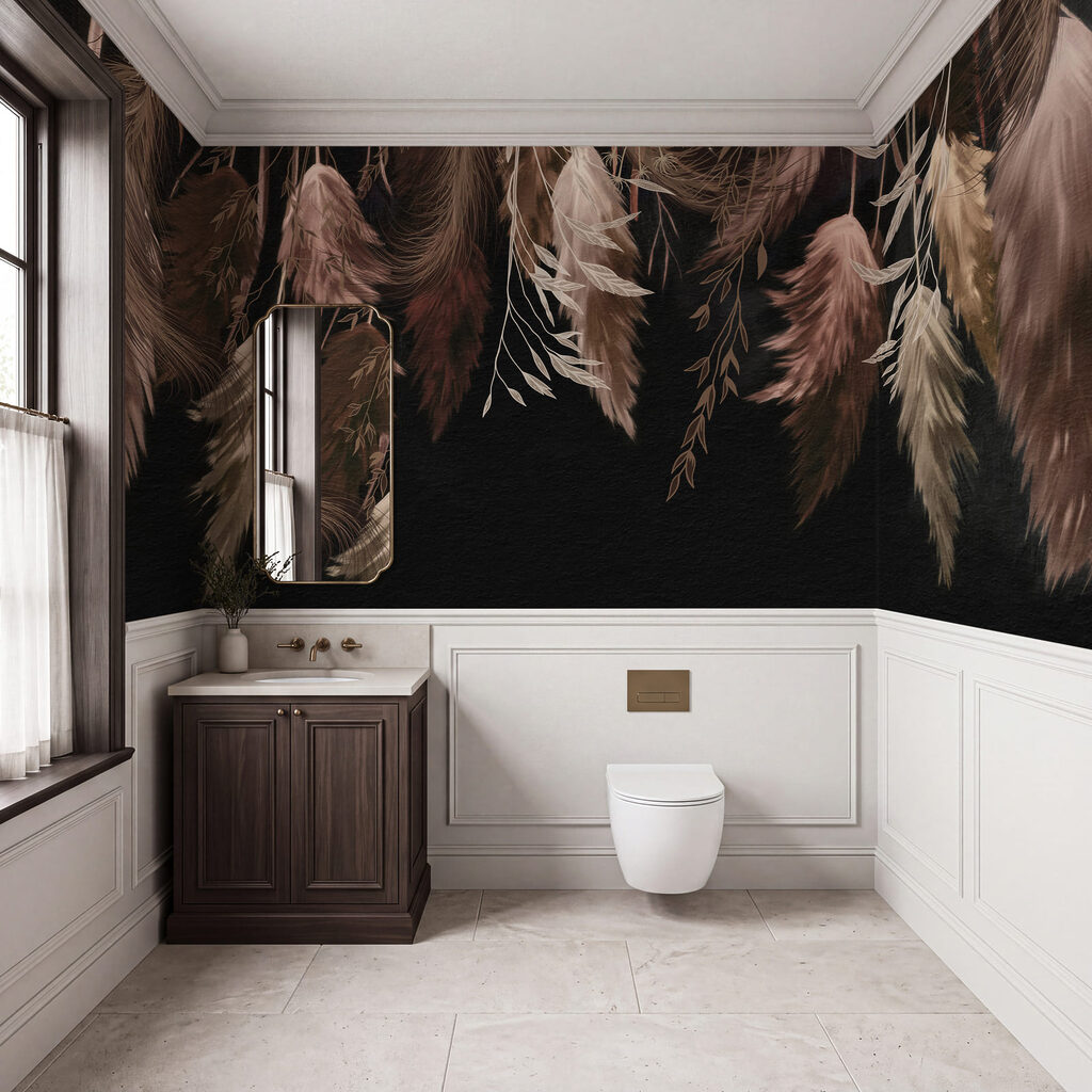 Hanging Feather Garland — interior 3