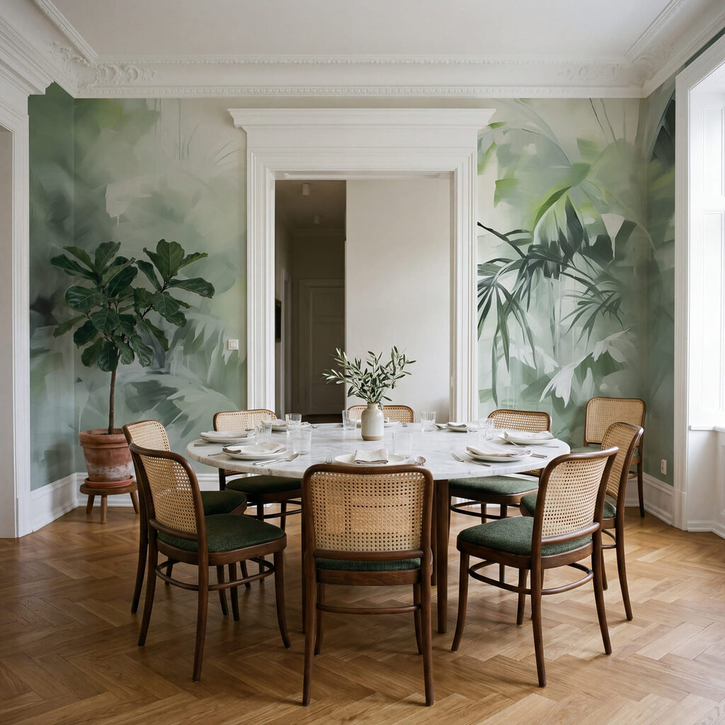 Woodland Watercolour Wash in an interior