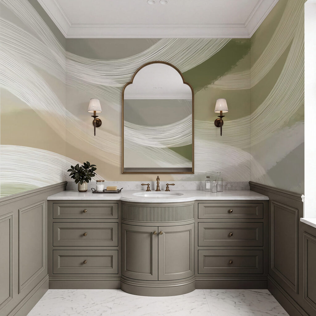 Flowing Brush Ribbons in an interior