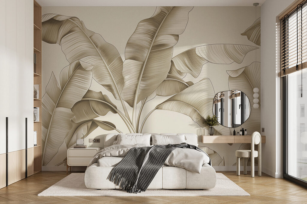 Banana Leaves in Light in an interior