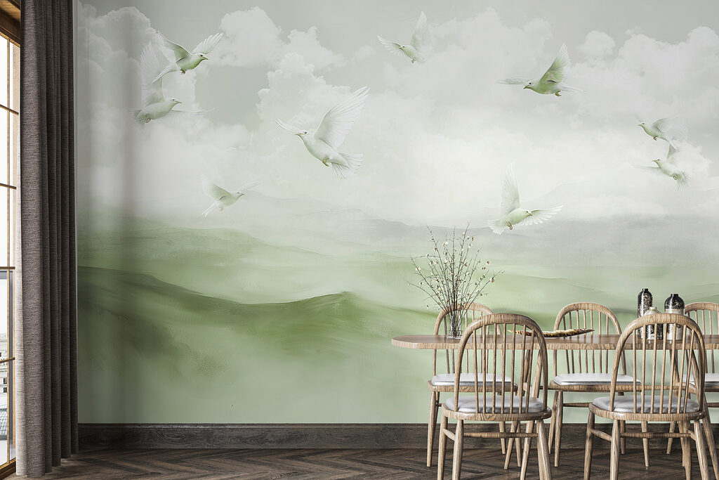 Birds Above Cloudy Hills — interior 1