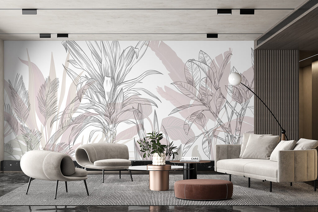Tropical Leaves in Pencil — interior 2