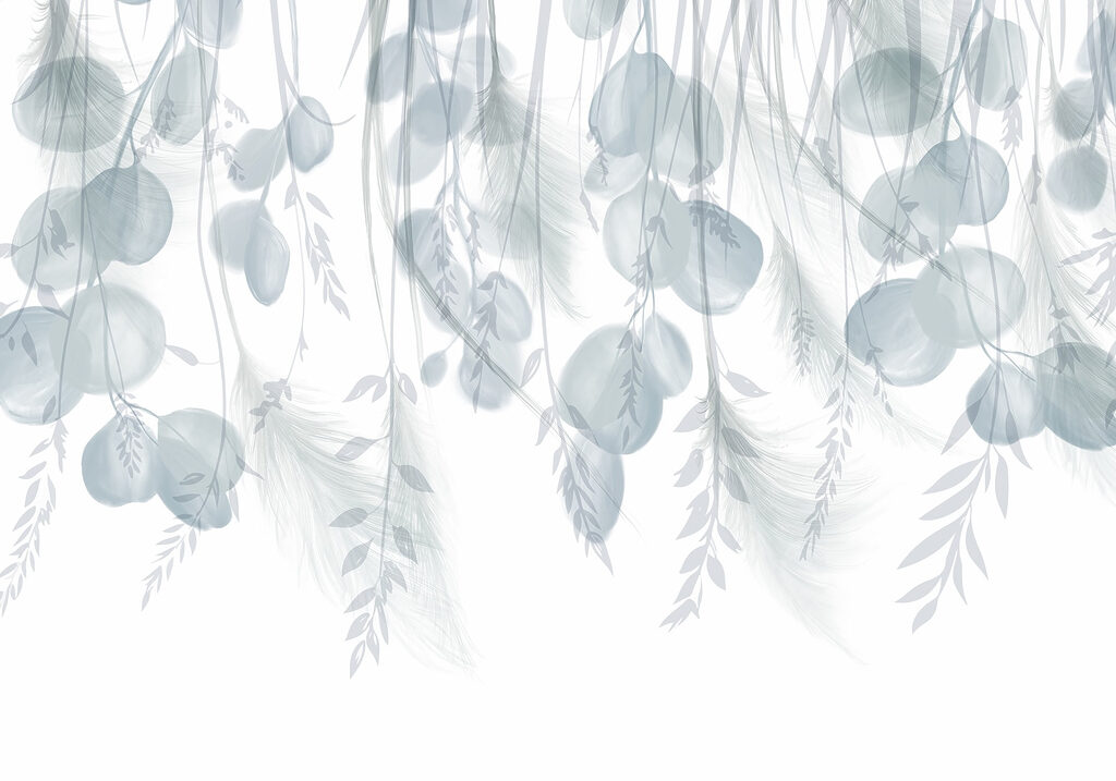 Hanging blue-green branches — full design